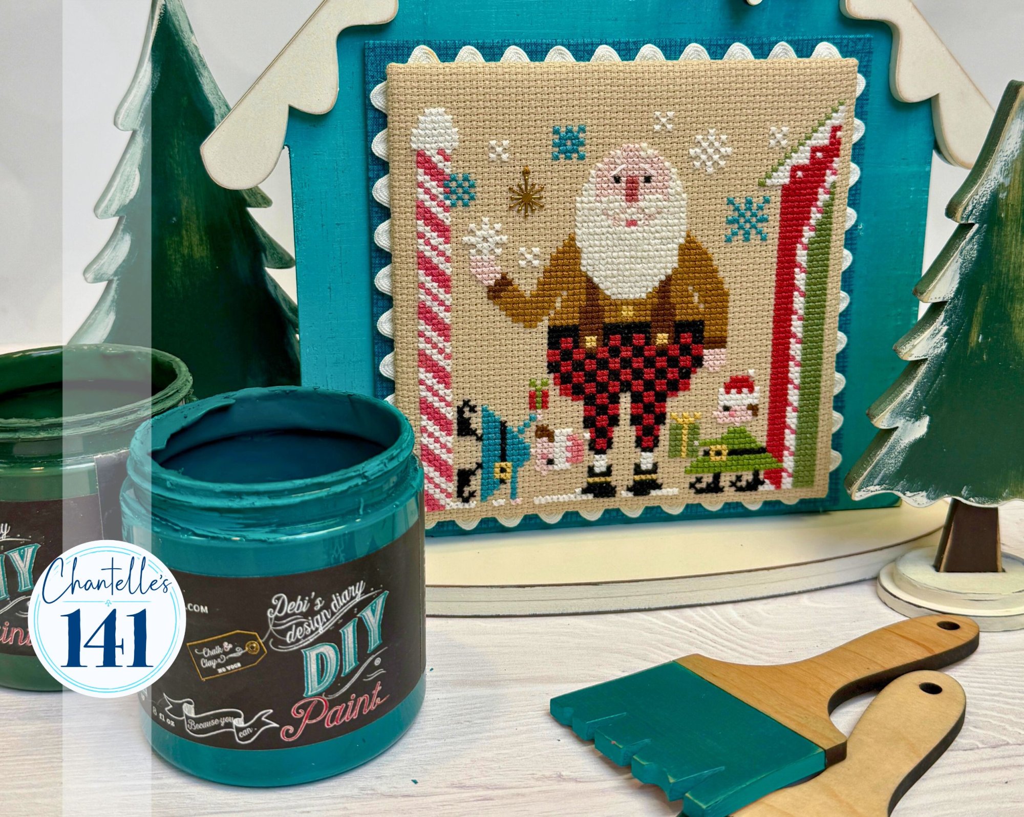 Winter Cabin Medium - Unfinished Wood Display Frame