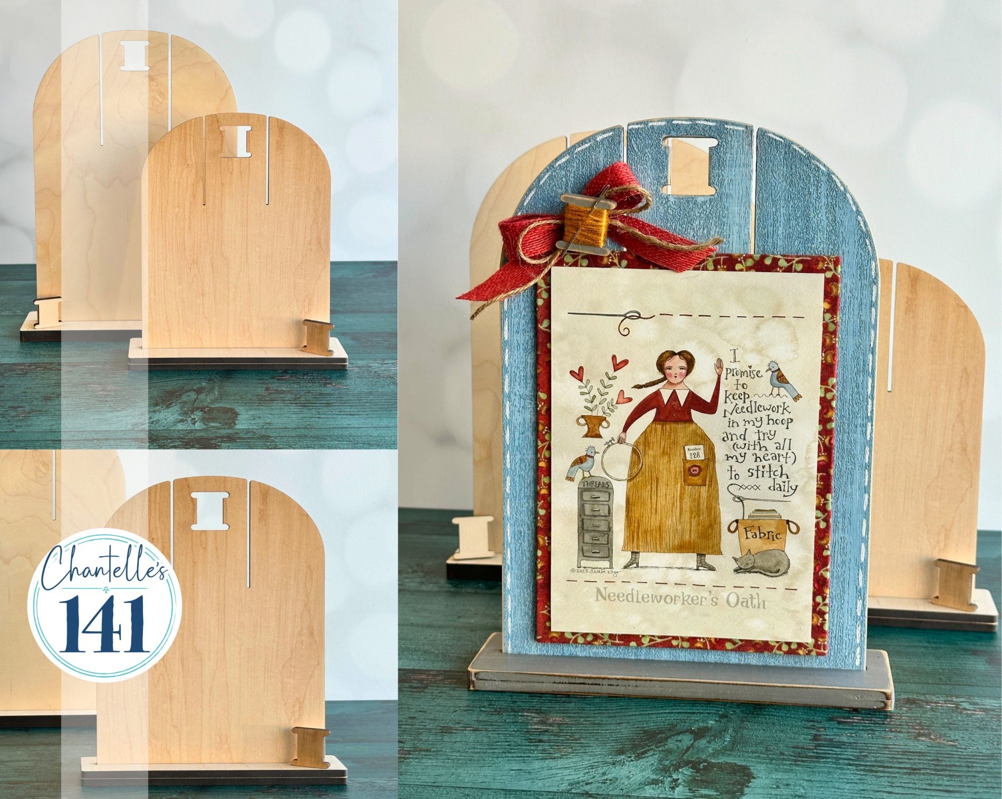Bobbin Bender Board - Small - Unfinished Wood Display Frame