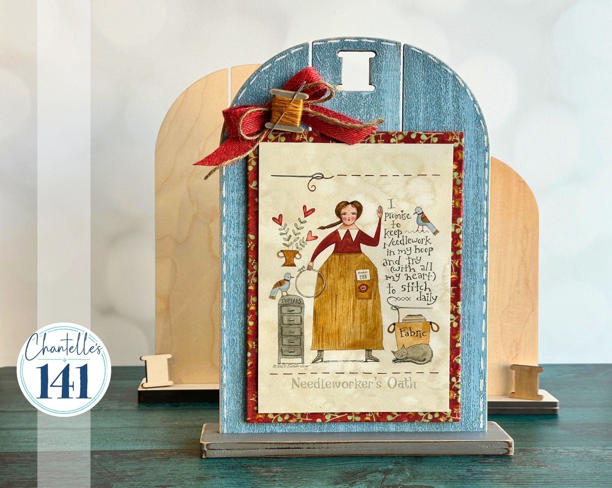 Bobbin Bender Board - Tall - Unfinished Wood Display Frame