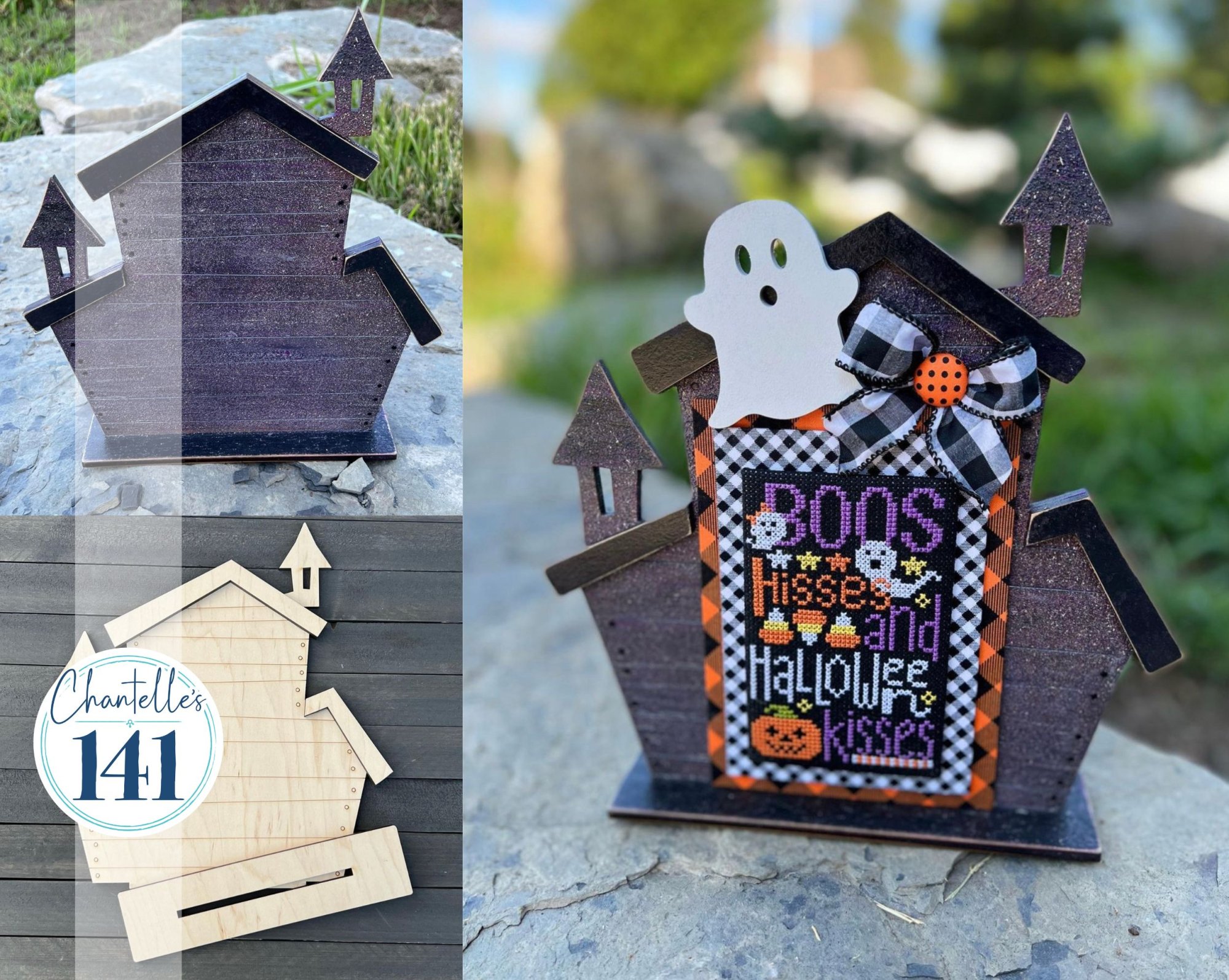 Haunted House - Unfinished Wood Display Frame