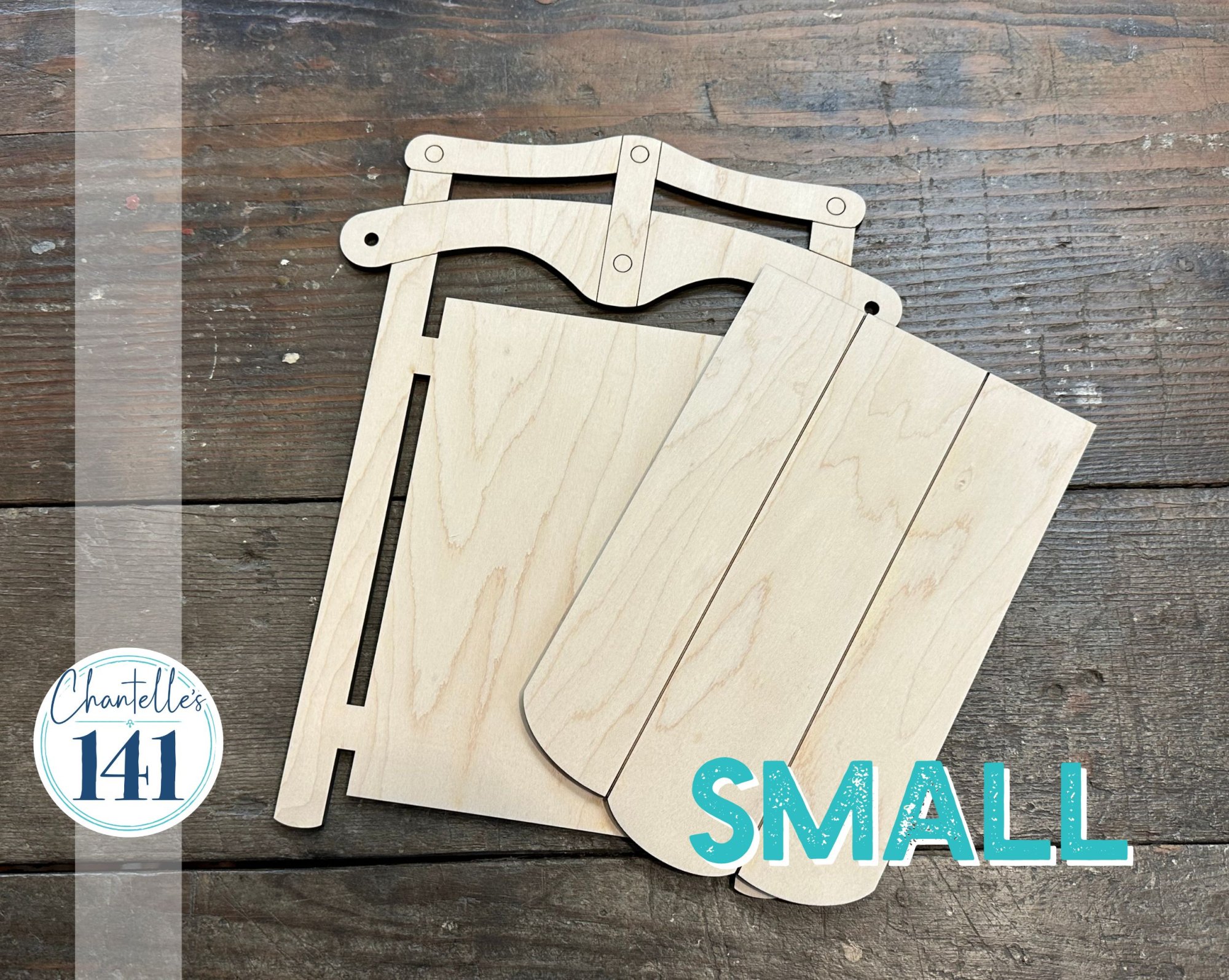 Sled - Small - Unfinished Wood Display Frame