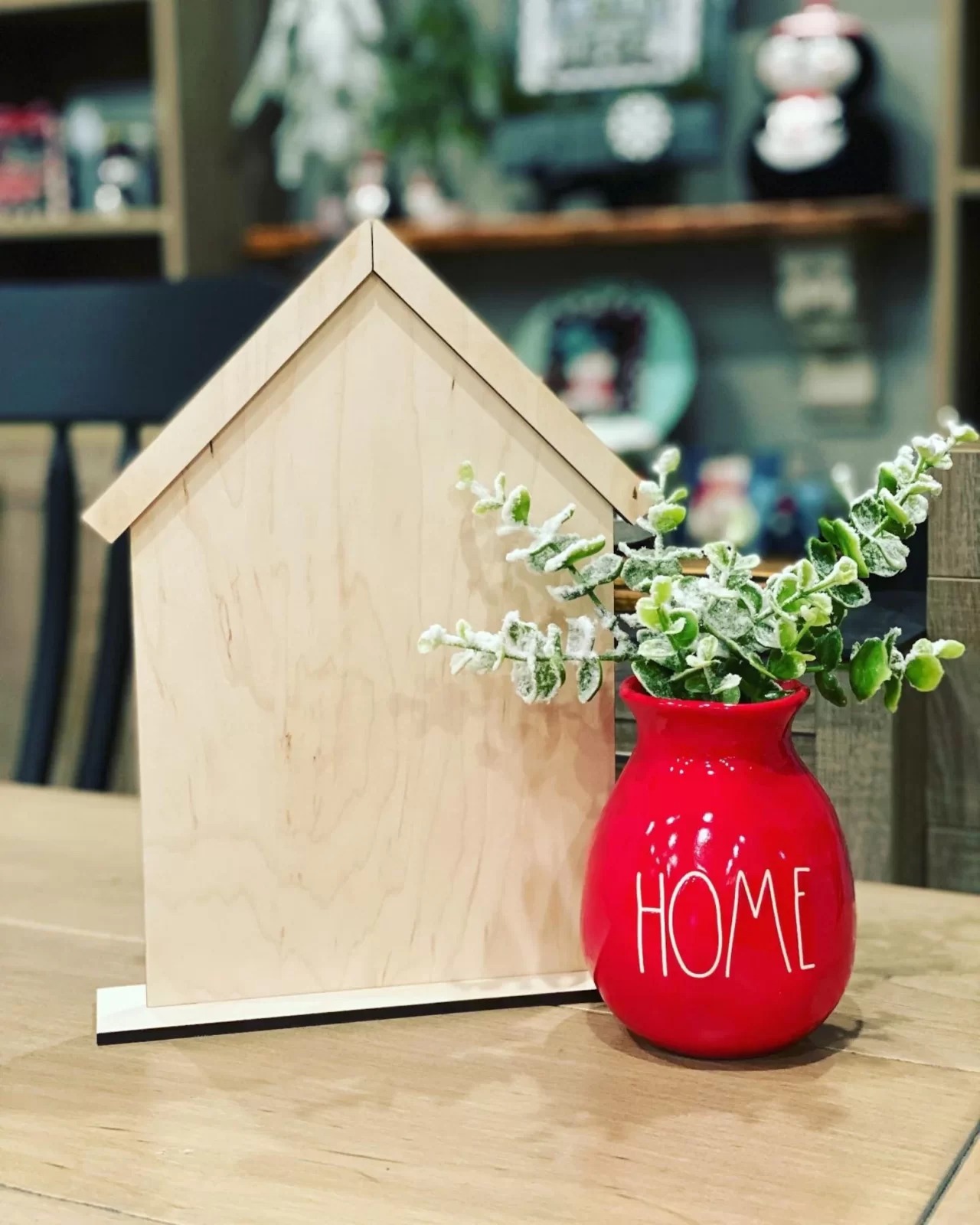 Standing House - Tall - Unfinished Wood Display Frame