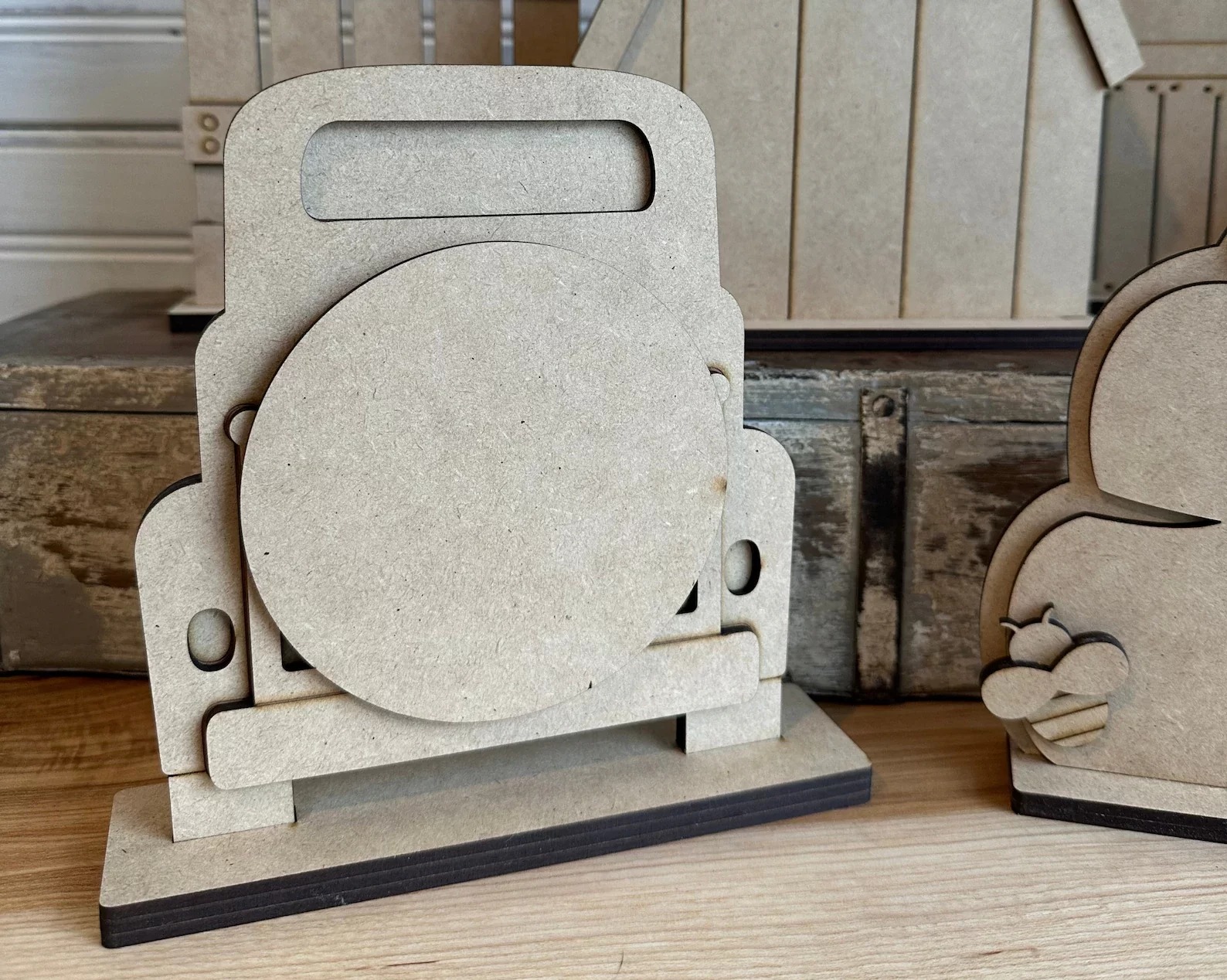 Mini Series - Truck- Unfinished Wood Display Frame