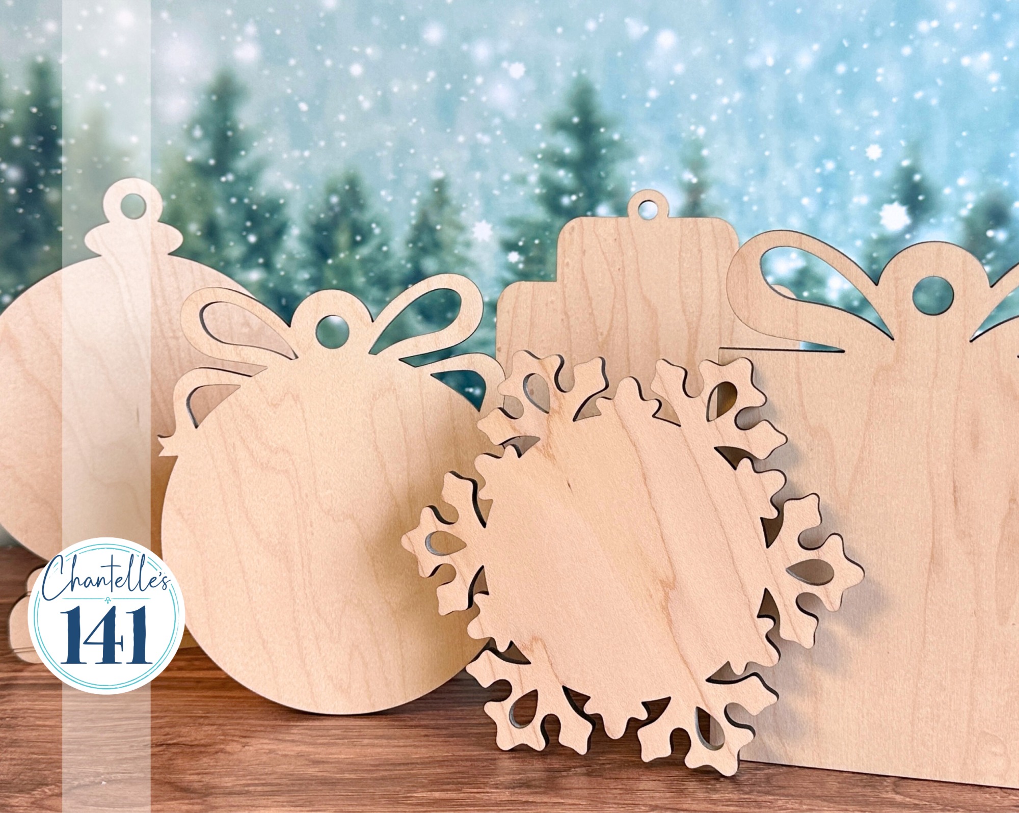 Ornament Collection - Snowflake - Wood Display Frame