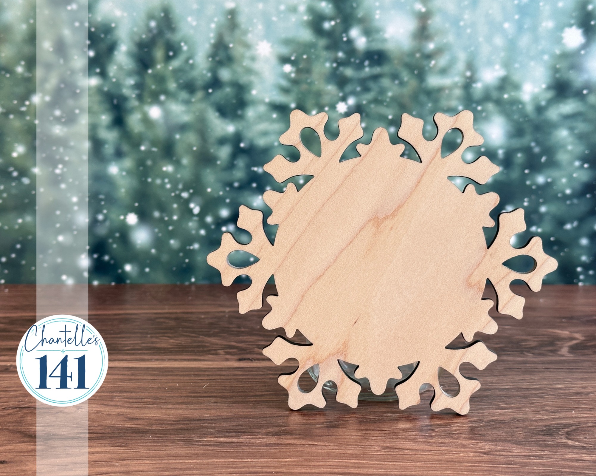 Ornament Collection - Snowflake - Wood Display Frame