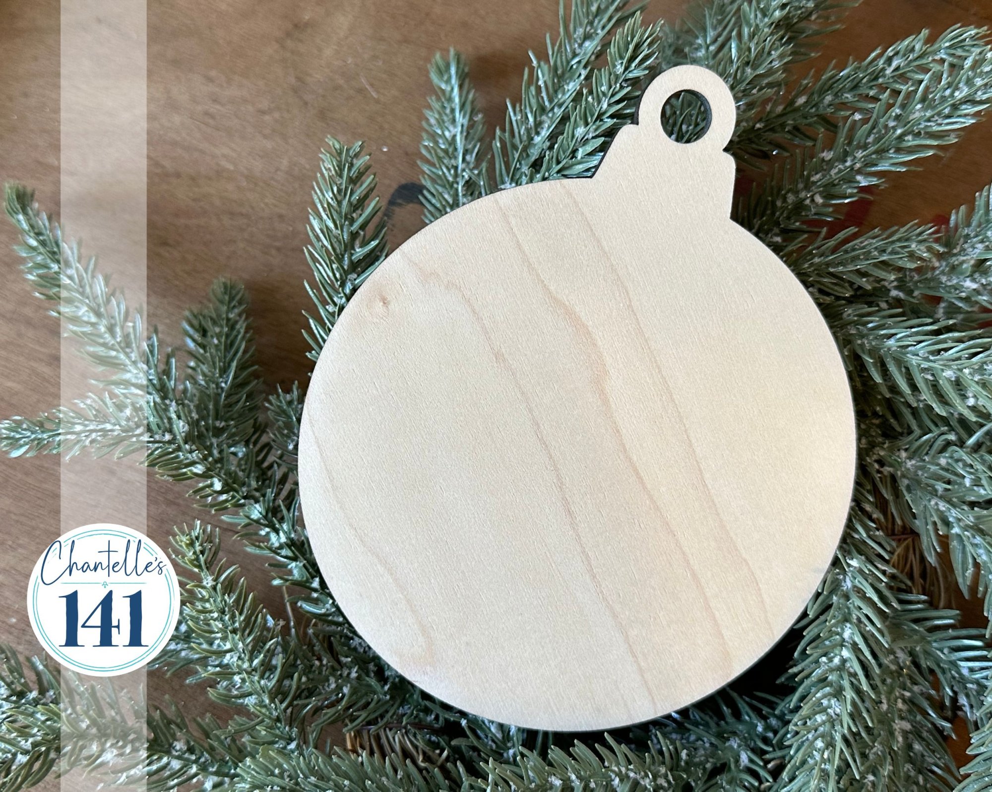 Ornament Collection - Round - Unfinished Wood Display Frame