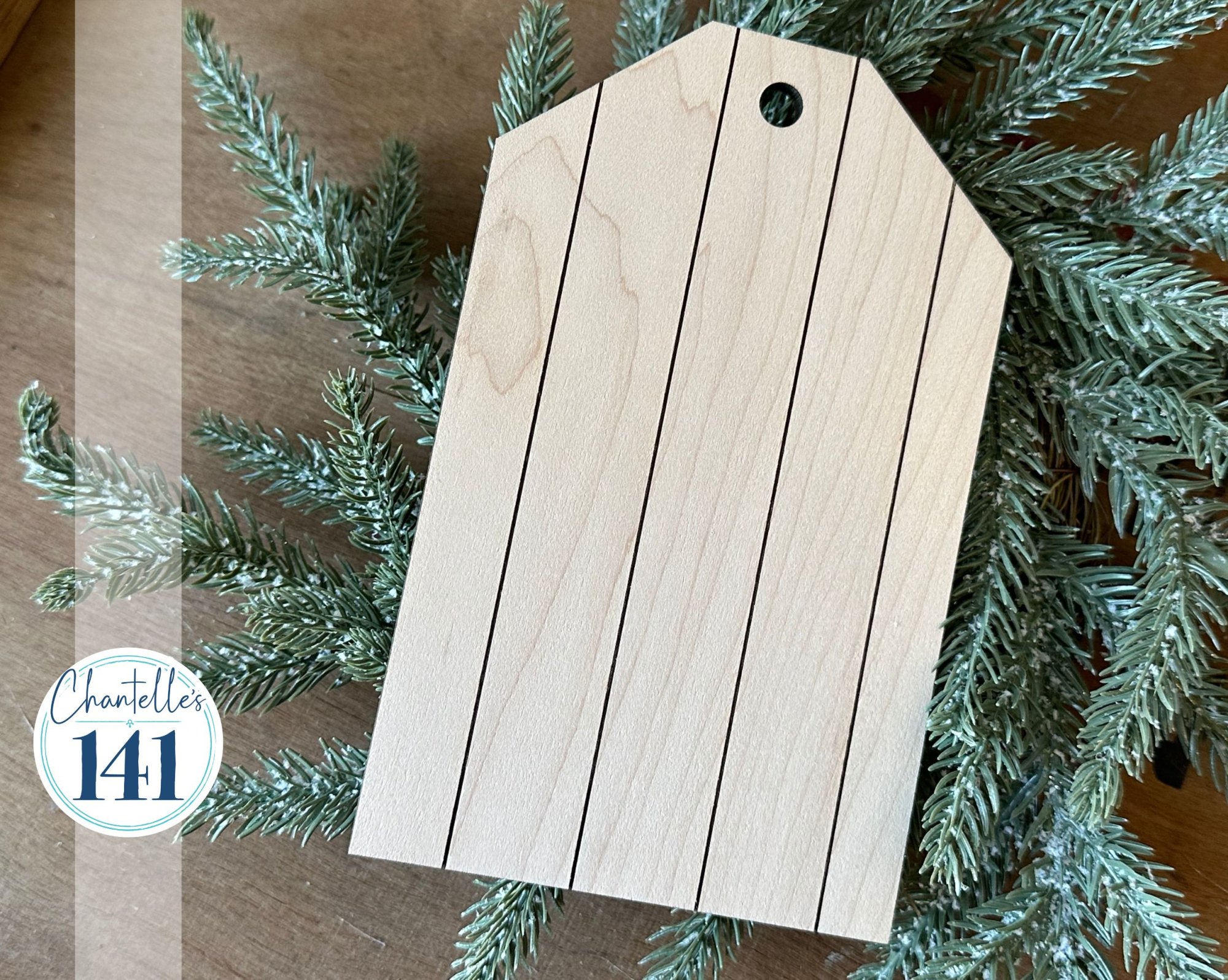 Ornament Collection - Shiplap Tag - Wood Display Frame