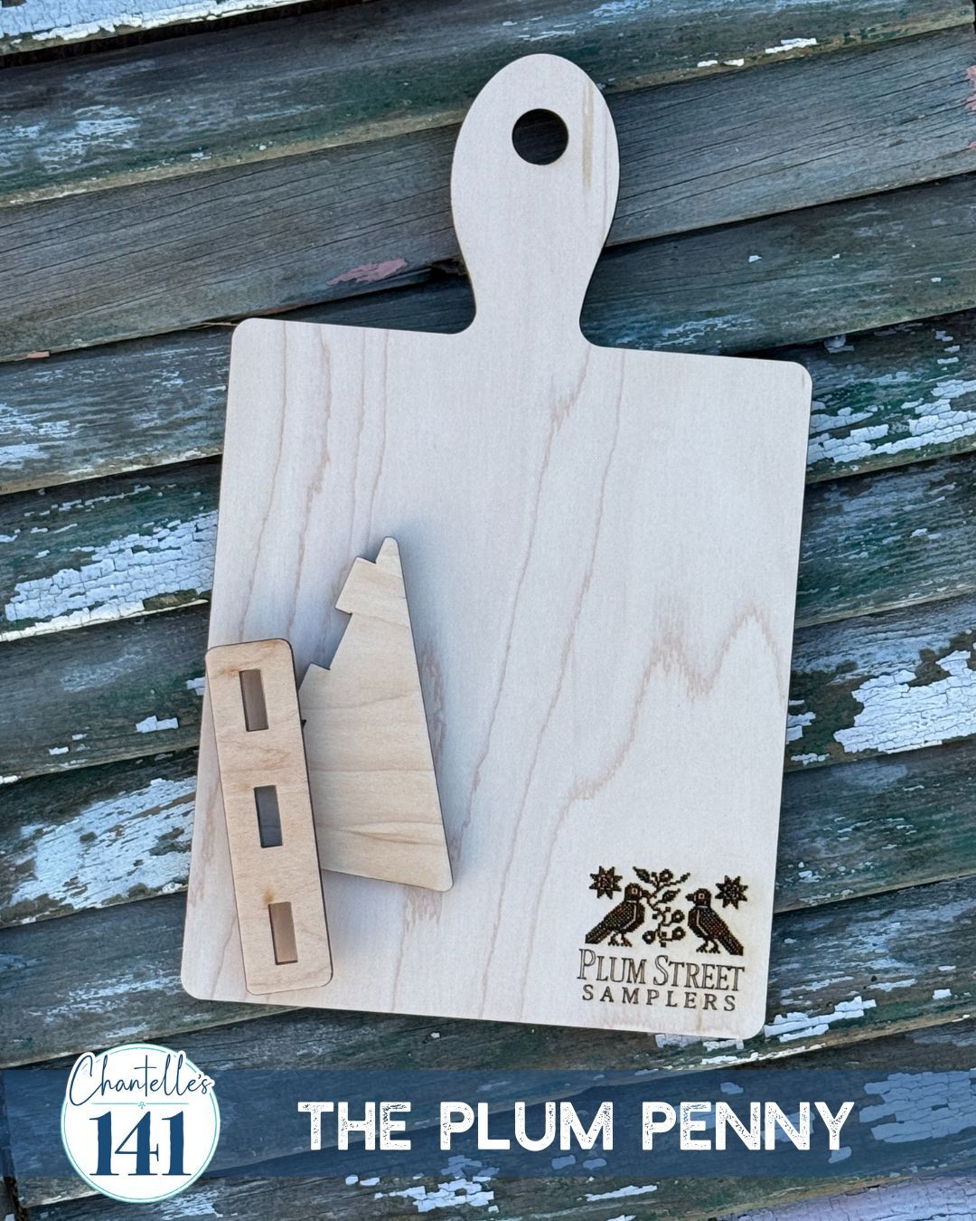 The Plum Penny - Unfinished Embroidery Wood Display Frame