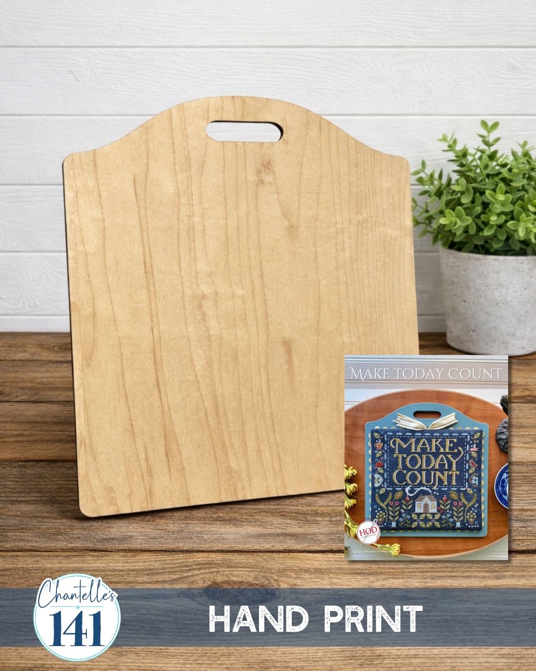 Hand Print - Unfinished Wood Display Frame