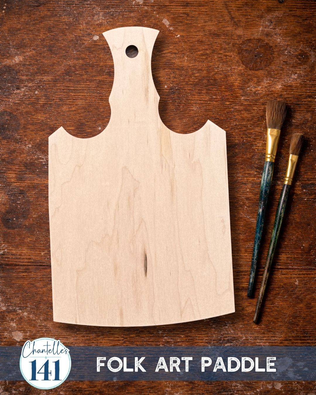 Folk Art Paddle - Unfinished Embroidery Wood Display Frame