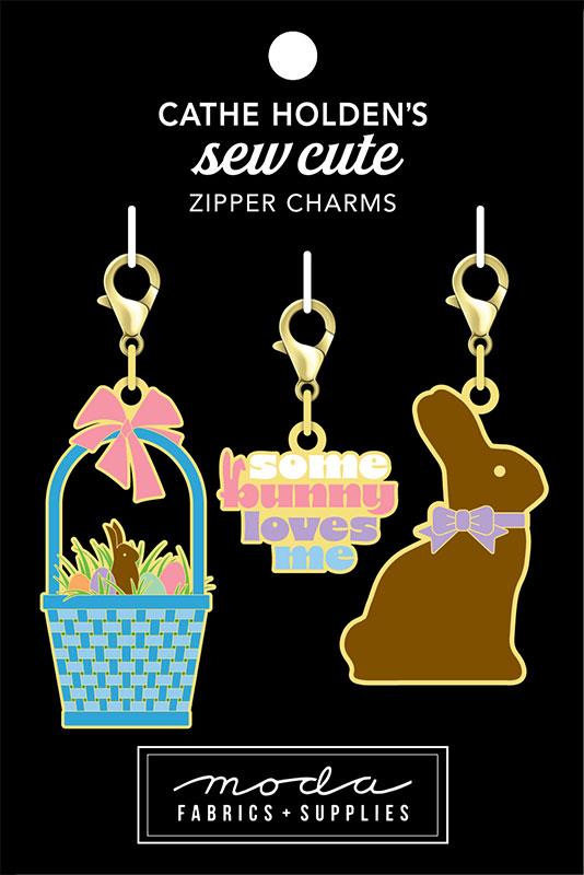 Basket Bunny Saying - Easter Zip Pull 2ct 