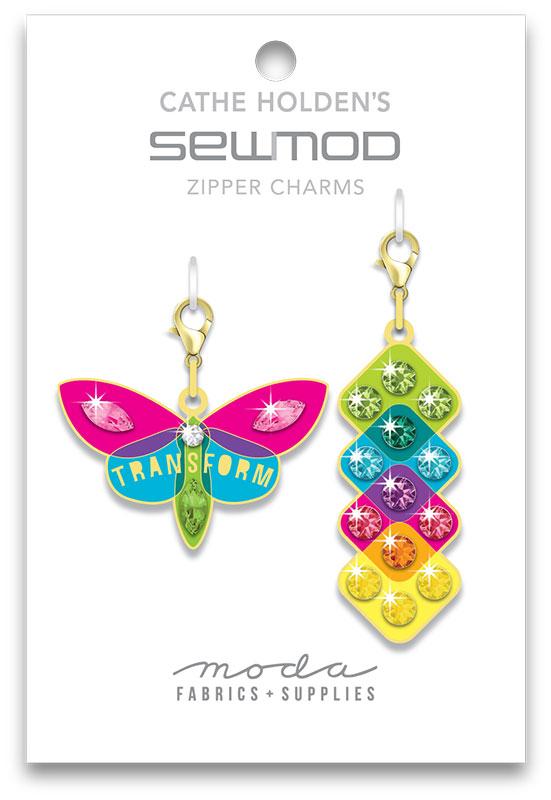 Butterfly Cascade Zipper Pull 2ct 