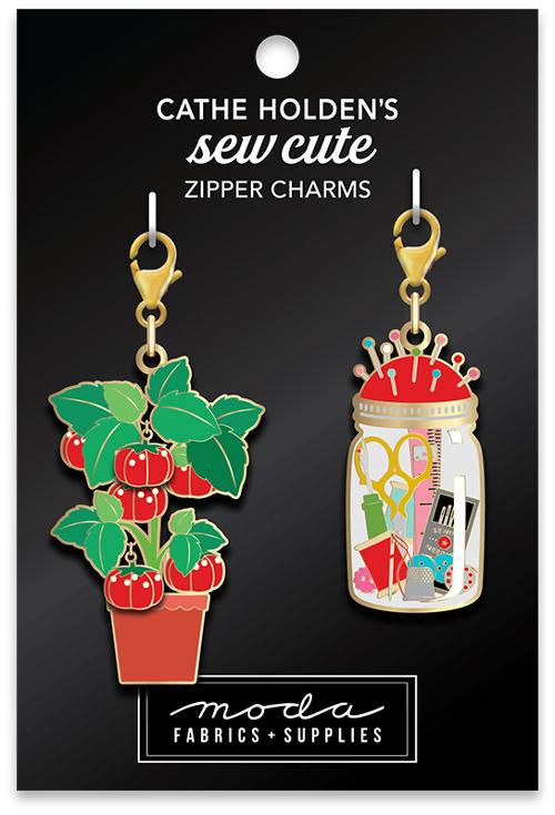 Plant Sewing Jar Zipper Charms