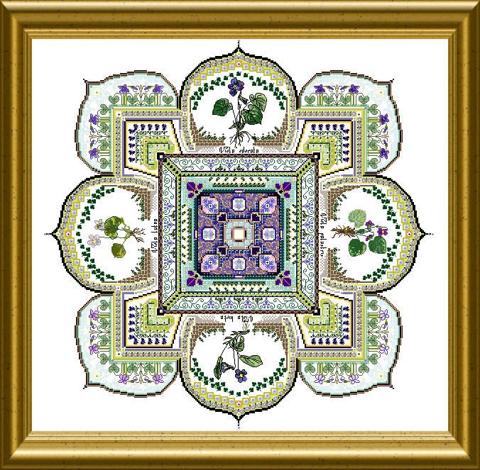 Violet Patch Mandala, The - Cross Stitch Pattern