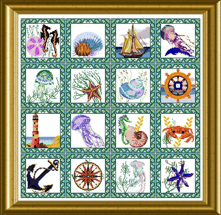 Sea Quilt - Cross Stitch Pattern