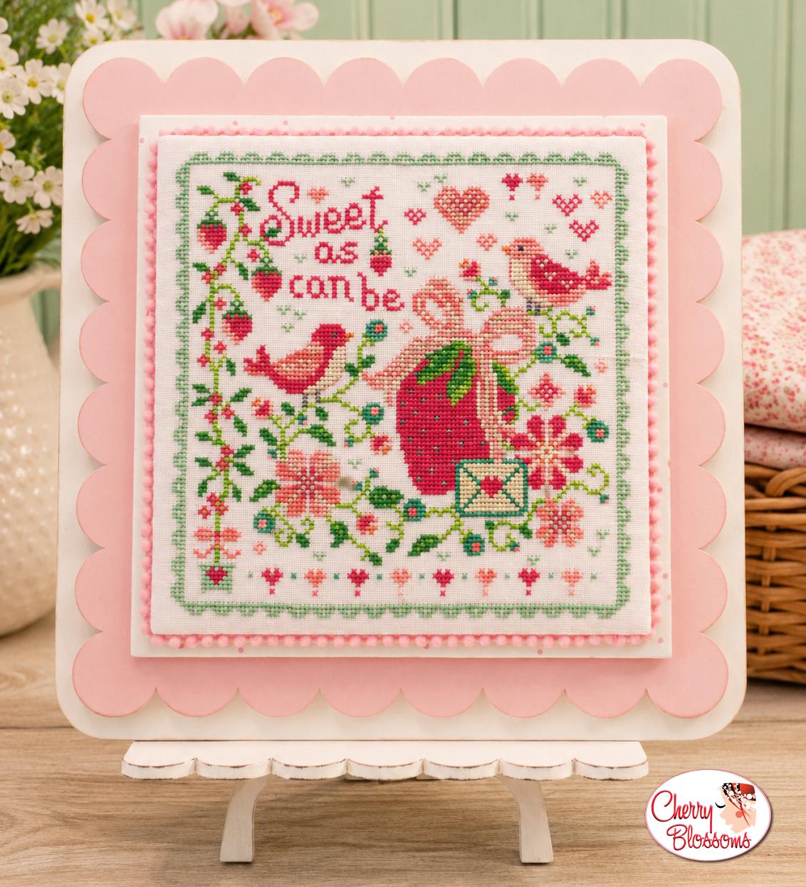 Berry Sweet - Cross Stitch Pattern, zoomed in. Select this picture to zoom back out.