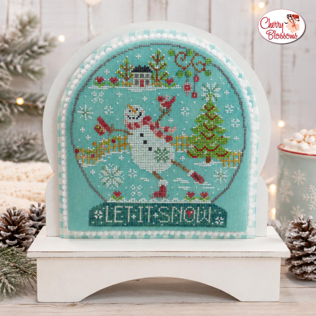 Let it Snow - Cross Stitch Pattern, zoomed in. Select this picture to zoom back out.
