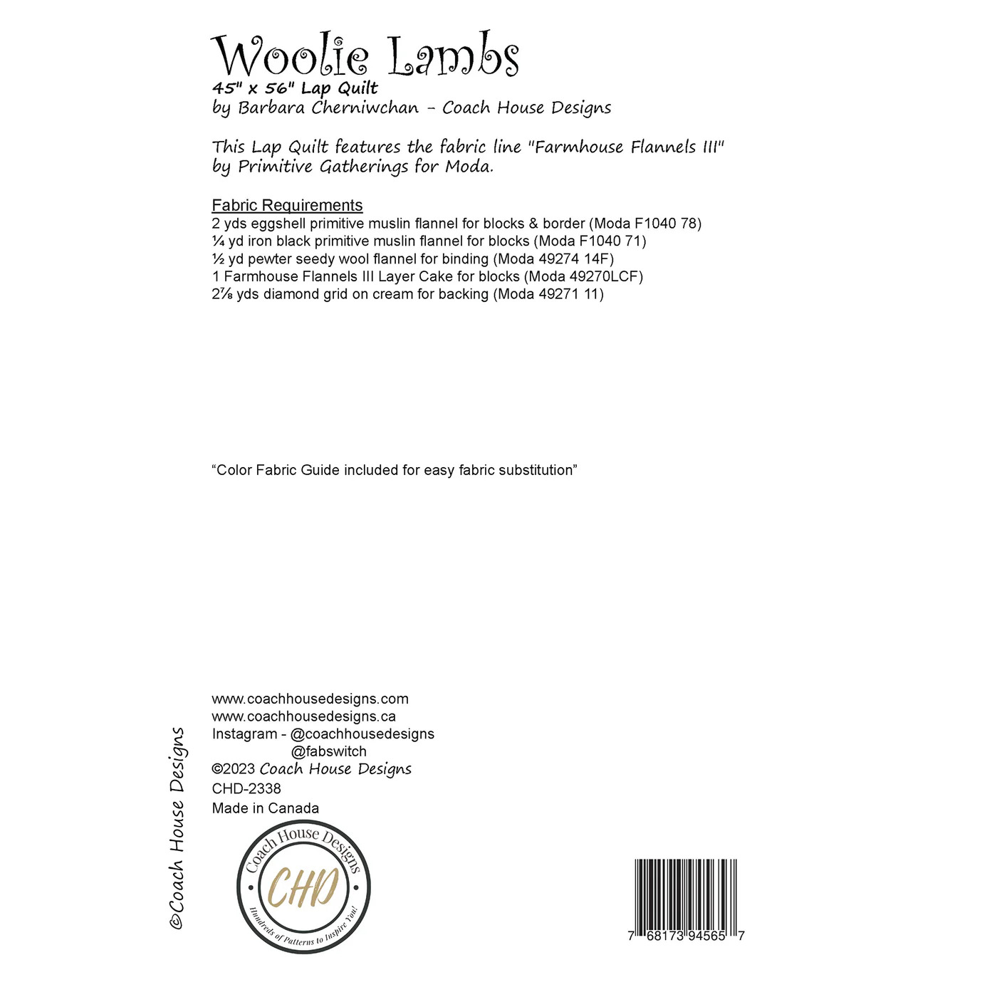 Woolie Lambs - Quilt Pattern