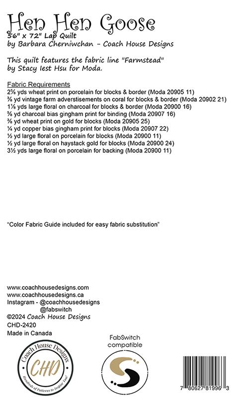 Hen Hen Goose - Quilt Pattern