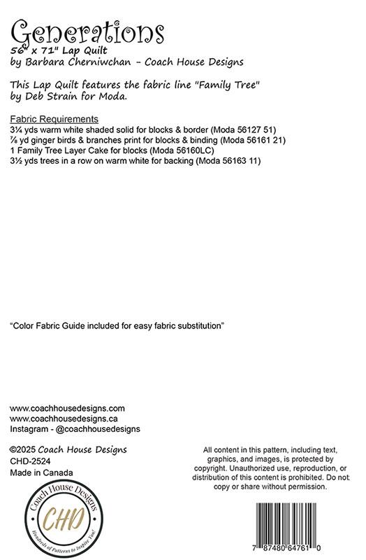 Generations - Quilt Pattern