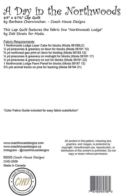 A Day in the Northwoods - Quilt Pattern