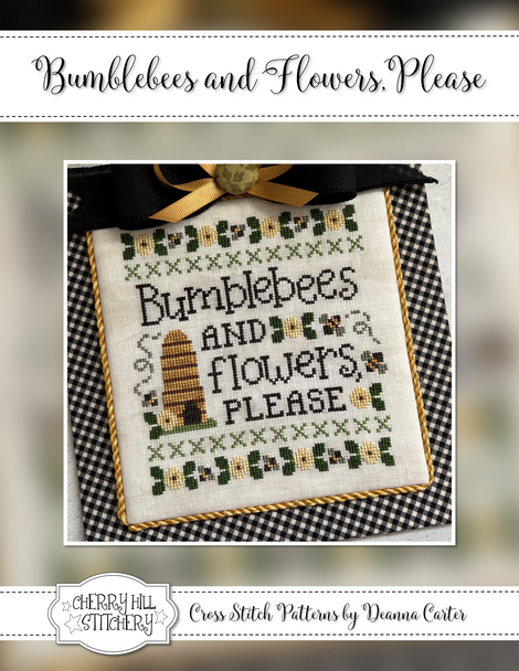 Bumblebees And Flowers, Please - Cross Stitch Pattern