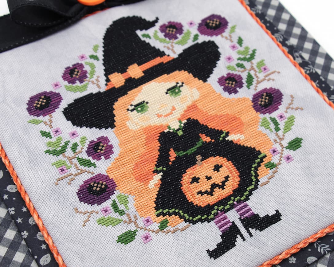Ember The Flower Witch - Halloween Cross Stitch Pattern