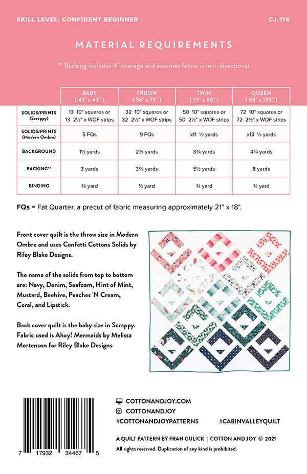 Cabin Valley - Quilt Pattern