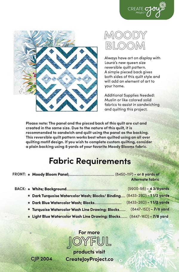 Moody Blooms Reversible Quilt - Quilt Pattern