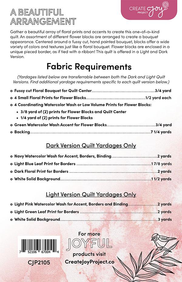 A Beautiful Arrangement - Quilt Pattern