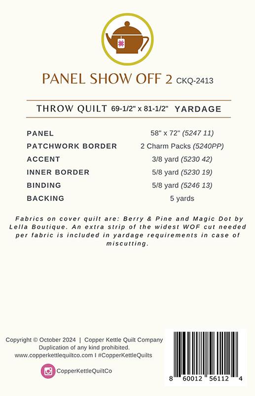 Panel Show Off 2 - Christmas Quilt Pattern