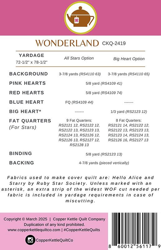 Wonderland - Quilt Pattern