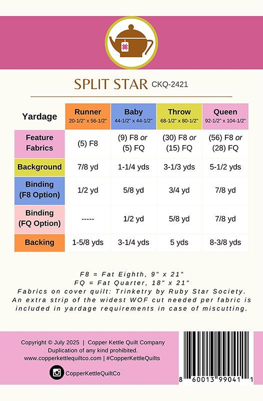 Split Star - Quilt Pattern
