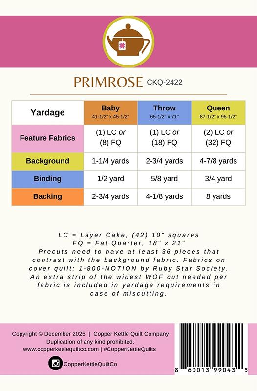 Primrose - Quilt Pattern