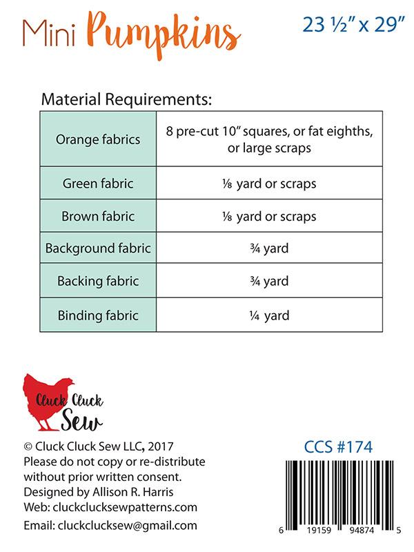 Mini Pumpkins - Quilt Pattern