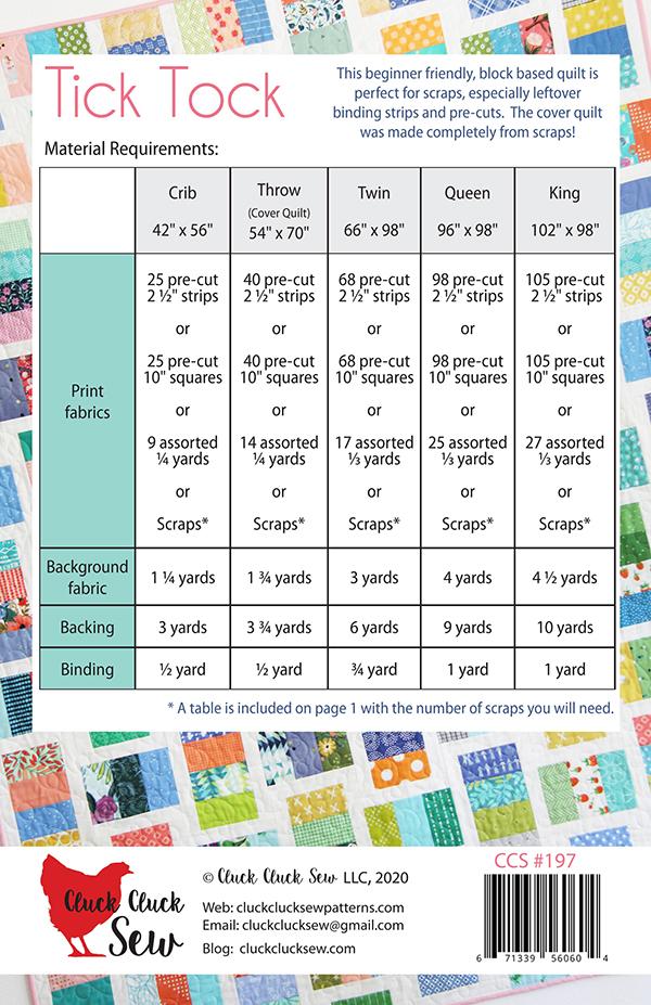 Tick Toc - Quilt Pattern