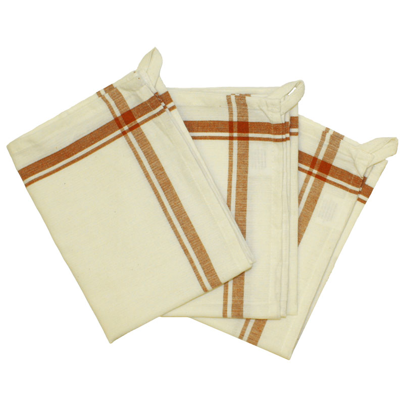 Retro Striped Towel 3ct Orange