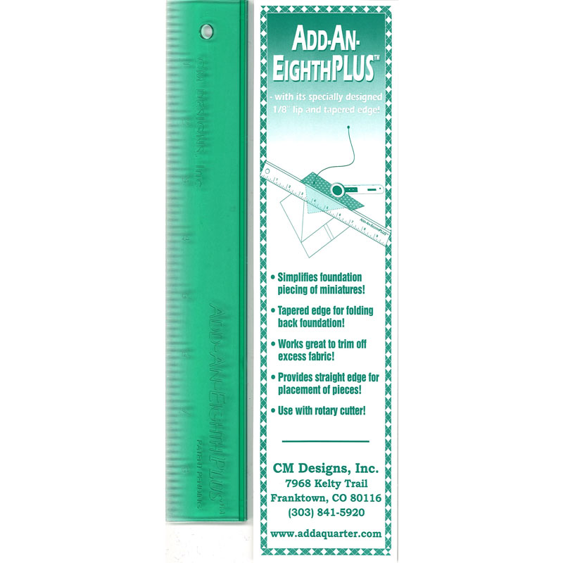 Add An Eighth Plus Quilting Ruler 9"