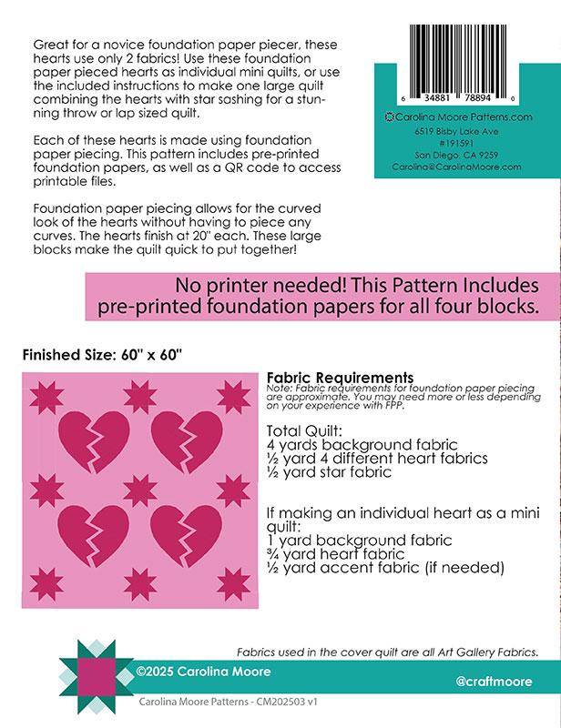 Broken Hearts - Quilt Pattern