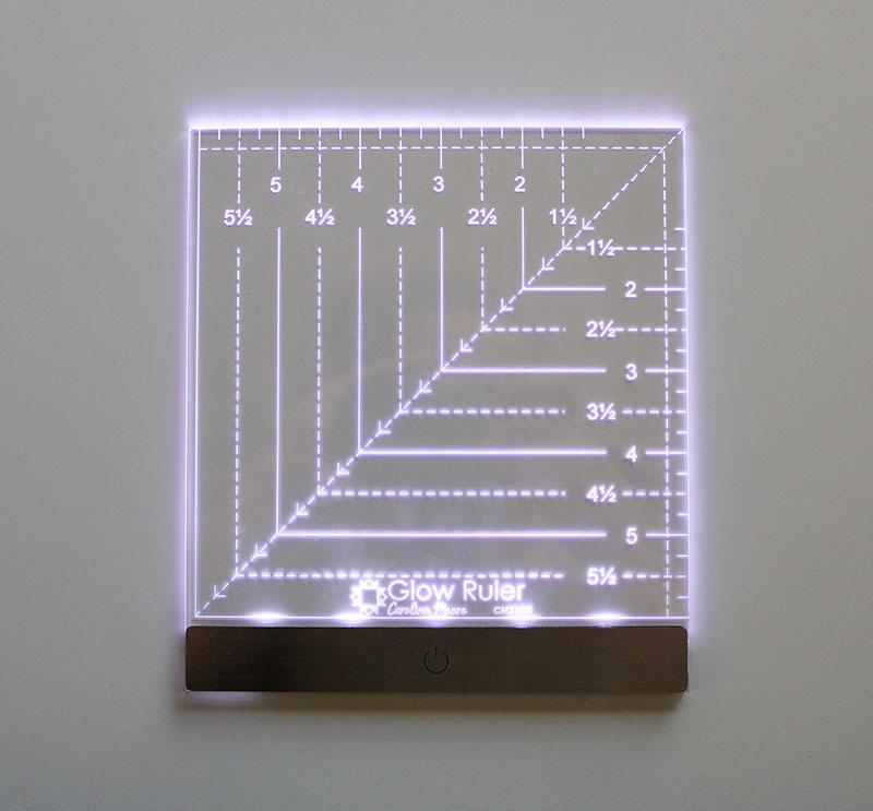 Glow Quilting Ruler 6" x 6"