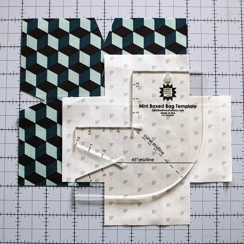 Mini Boxed Bag Quilt Template