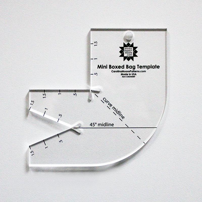 Mini Boxed Bag Quilt Template