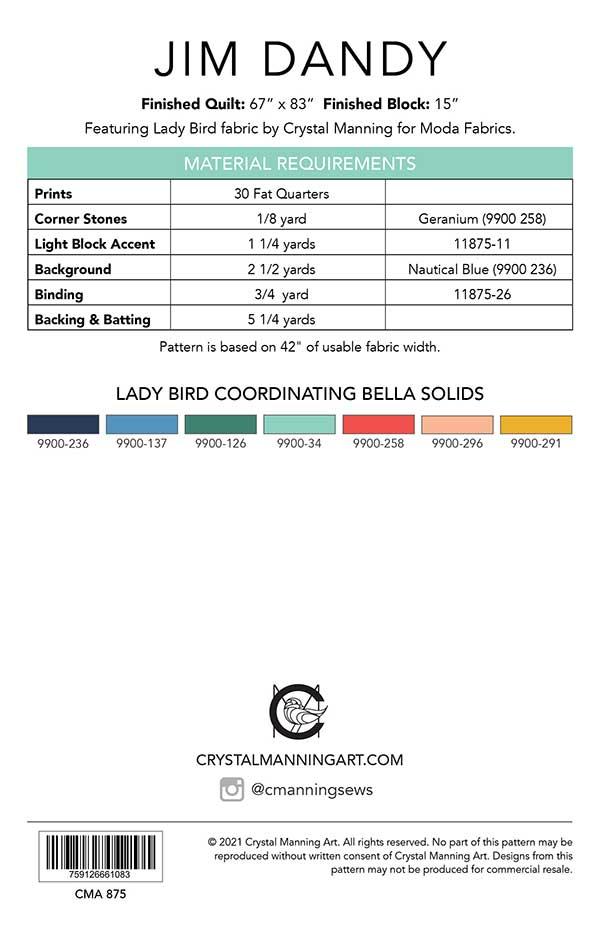 Jim Dandy - Quilt Pattern