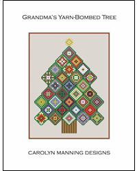 Grandma's Yarn Bombed Tree - Christmas Cross Stitch Pattern, zoomed in. Select this picture to zoom back out.