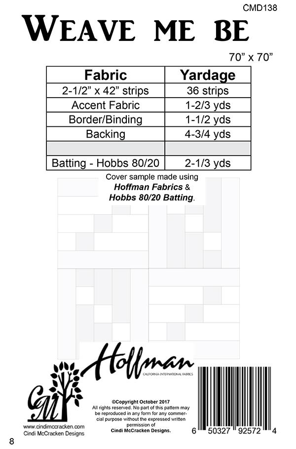 Weave Me Be - Quilt Pattern