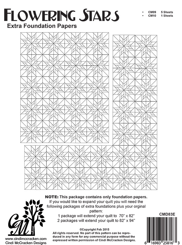 Flowering Stars Extra Found Pap - Quilt Pattern