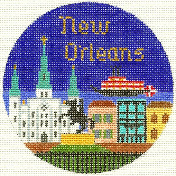 New Orleans Ornament - Needlepoint Canvas