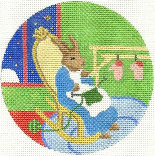 Quiet Old Lady Ornament - Needlepoint Canvas