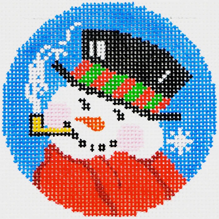 Top Hat Snowman - Christmas Needlepoint Canvas