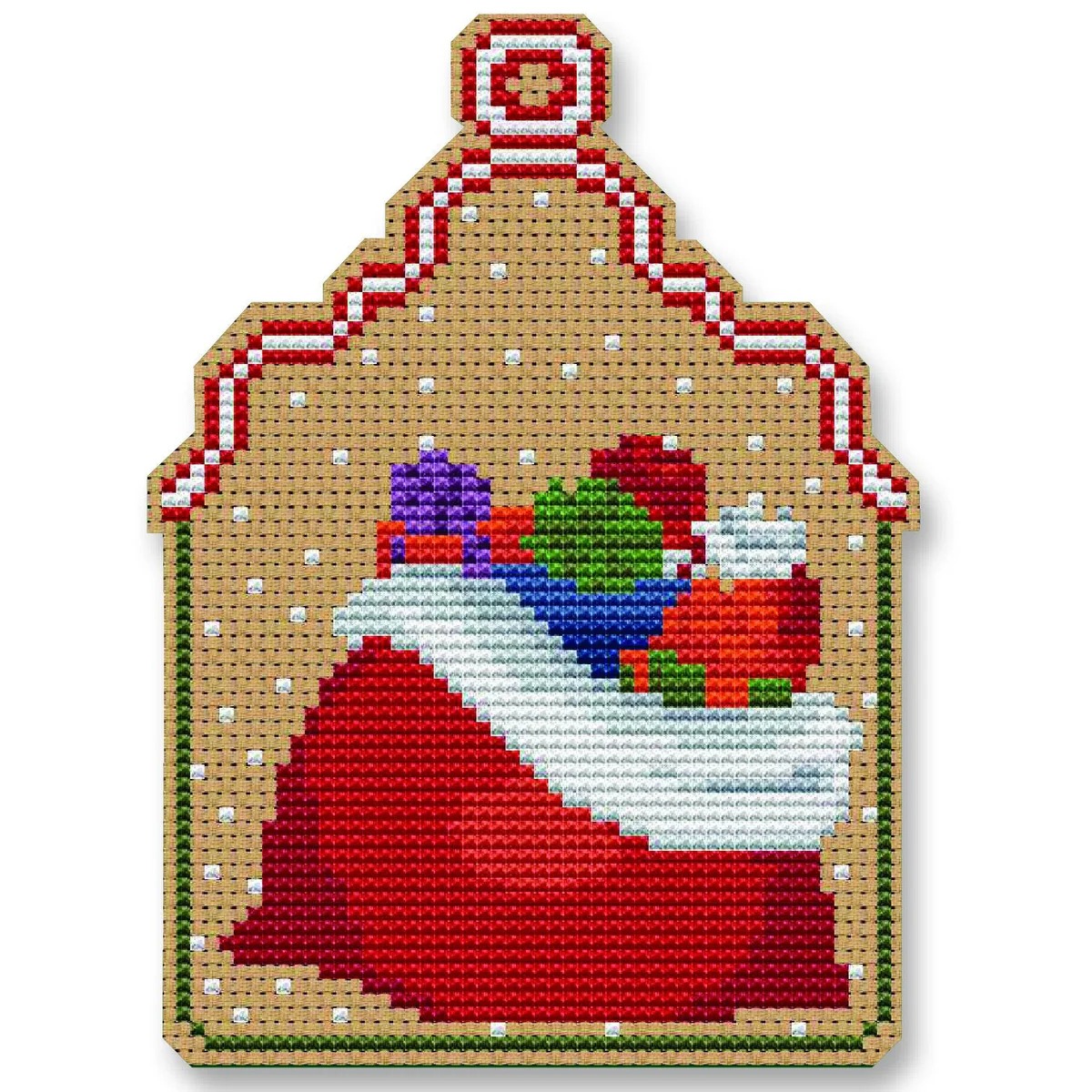 Christmas Sack Ornament - Cross Stitch Kit